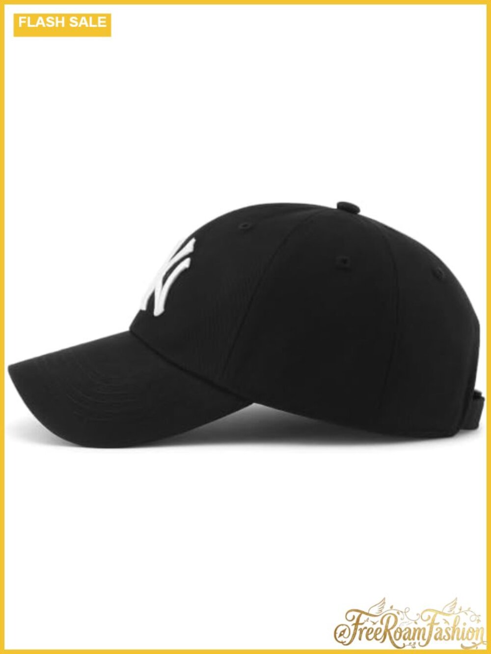 Cotton Baseball Cap Adjustable Buckle Embroidered Sun Hat for Outdoor